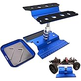 RC Car Work Stand Aluminum Repair Workstation 360 Degree Rotation Lift Lower w/Screw Tray for 1/8 1/10 1/12 1/16 Scale Traxxa