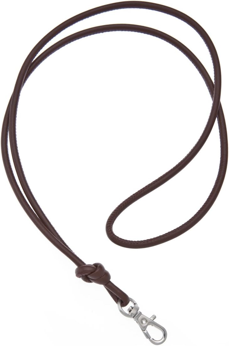 Logan WhistlesSoft nappa leather lanyard - assorted colours chrome colour clips