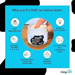 HolyCow Beef Tallow For Skin - Whipped Tallow Balm