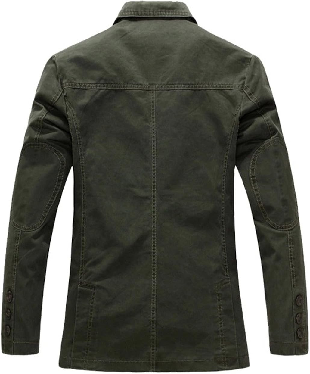 chouyatou Men's Casual Three-Button Stripe Lined Cotton Twill Suit Jacket at  Men’s Clothing store
