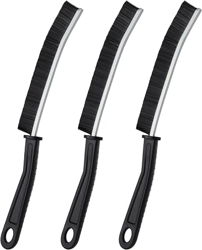 SUOXU Crevice Cleaning Brush 3-Piece Set for Gaps Tiles Toilet Kitchen