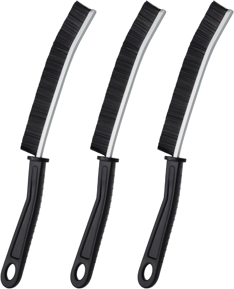 SUOXU Crevice Cleaning Brush 3-Piece Set for Gaps Tiles Toilet Kitchen