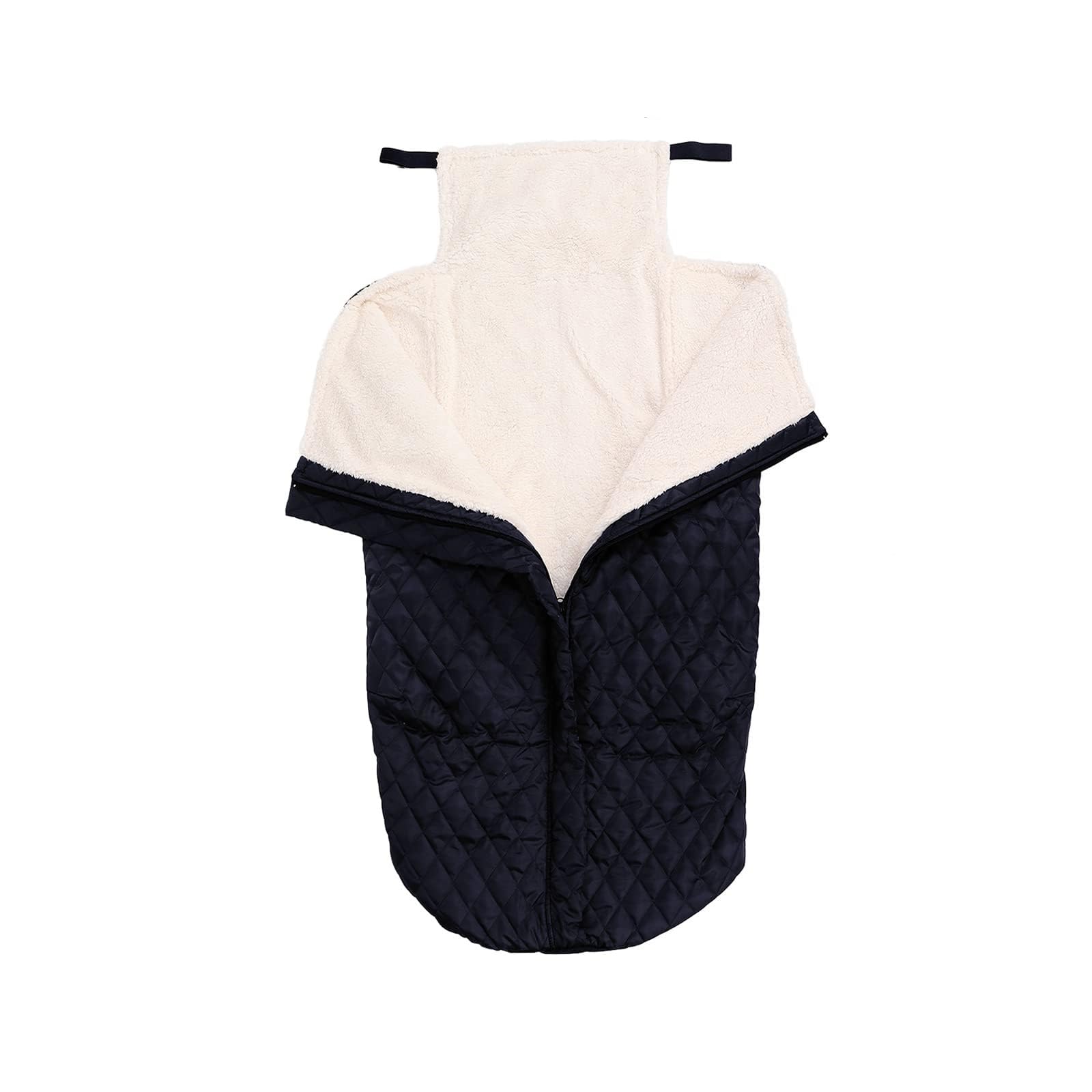 wheelchair Blanket Fleece Lined Lower Body Cover, Thick Warm Wrap for Aged Patients (Black)