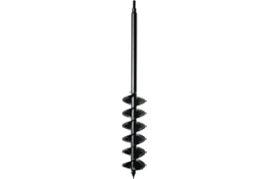 Power Planter Large Bulb Auger- 4"x28" Drill Bit Hole Digger for Post Hole Diggers, Digging Holes- Bulb Planter Tool- Auger Drill for Planting- Garden Auger Digging Tool- 1/2" Non-Slip Hex Drive