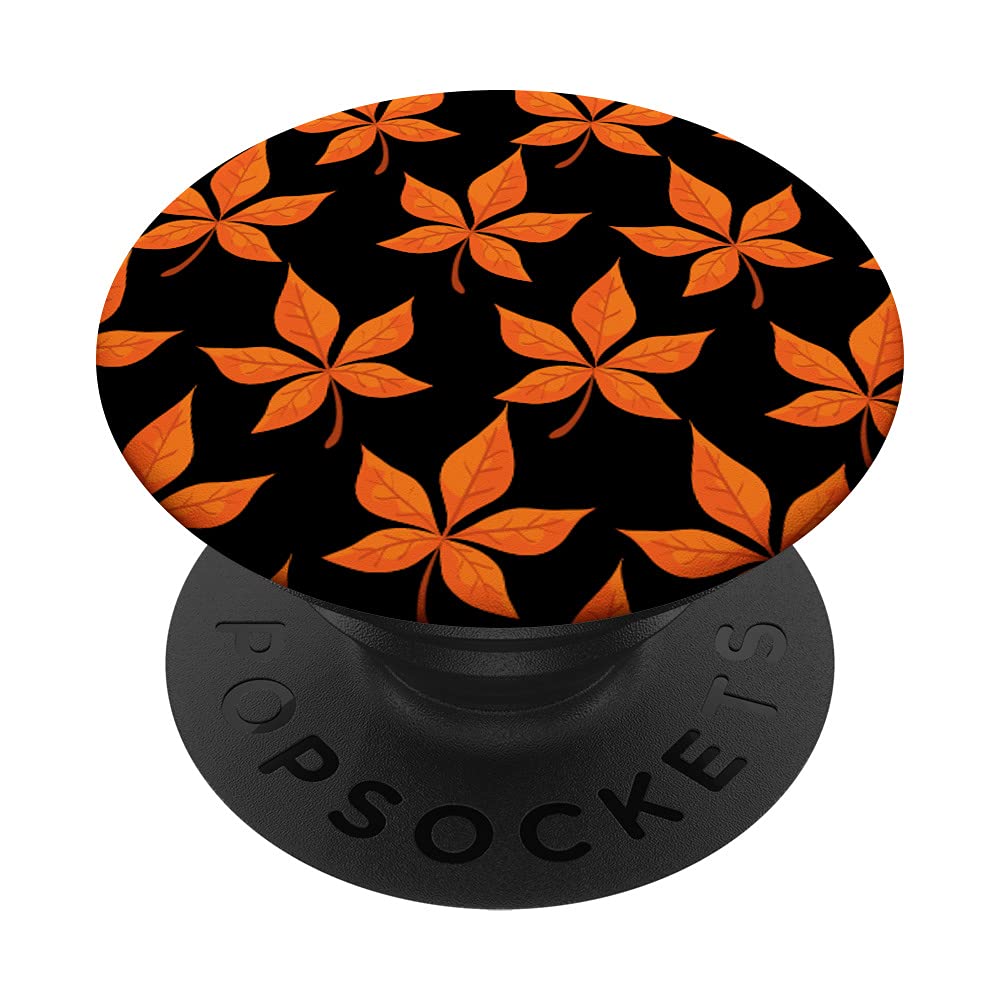 Falling Autumn Orange Leaves Leaf Girls Boys Women Men PopSockets Swappable PopGrip