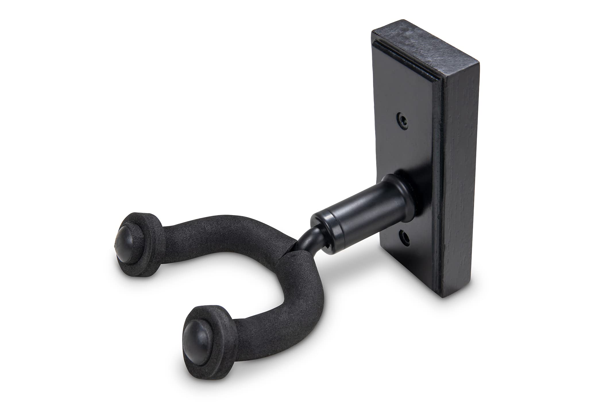 GEWA Guitar Wall Mount - For Acoustic Guitar and Electric Guitar - Alder Wood - Rotating Fork - Rubber Coated - Incl. Mounting Material - Black - GH-10B — image 1