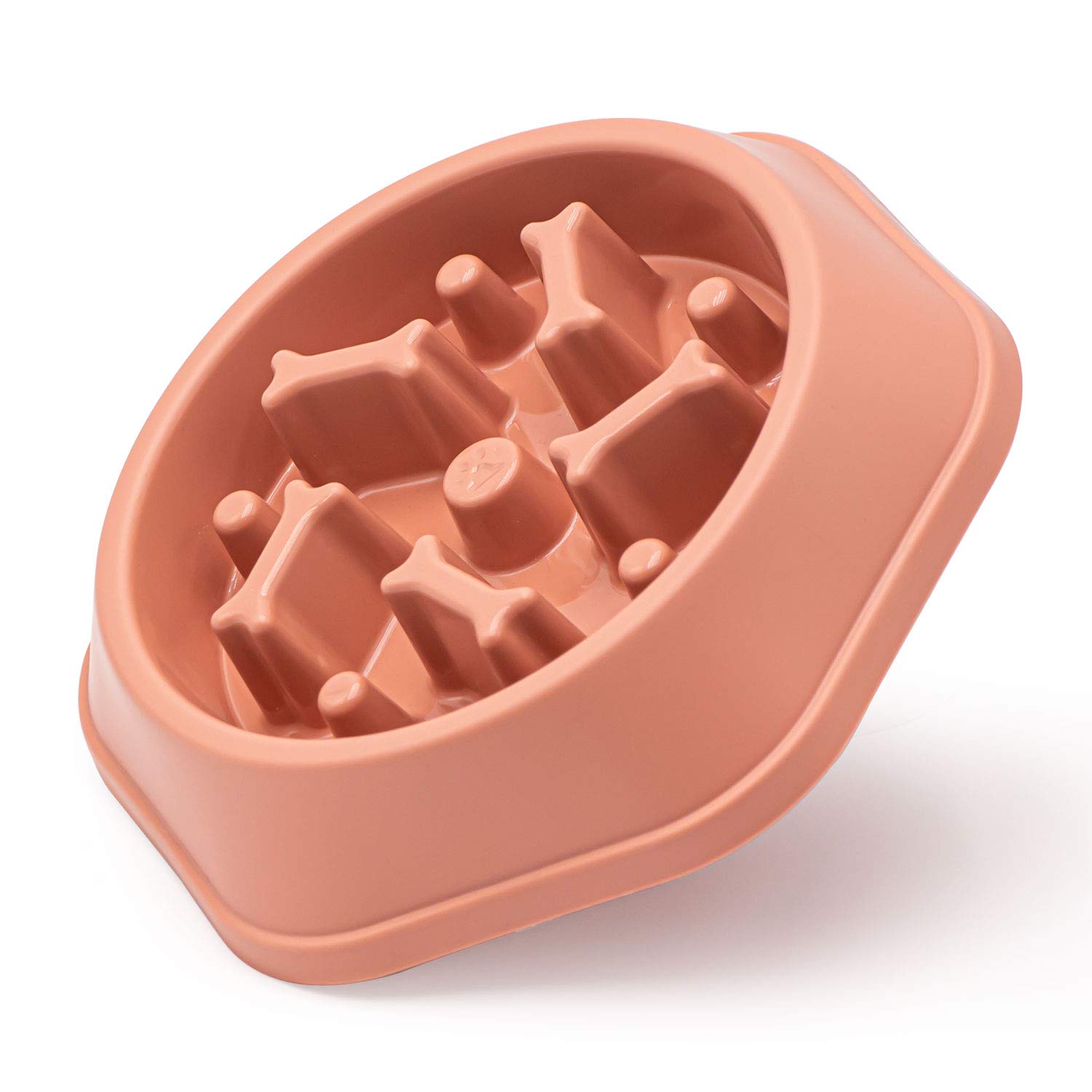 Dog Bowl Dog Slow Feeder Bowls Bloat Stop Food Bowl Interactive Puzzle Healthy Eating Bowl (Pink)