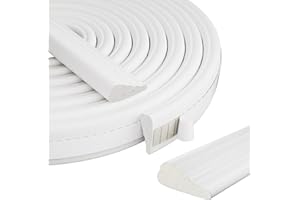 Ymoilaky Wedge-Shape Window Weather Stripping Door Seal, 118” Foam Winter Insulation Strip for Exterior Front Door Frame Window Soundproofing Noise Cancelling Window Inserts, White