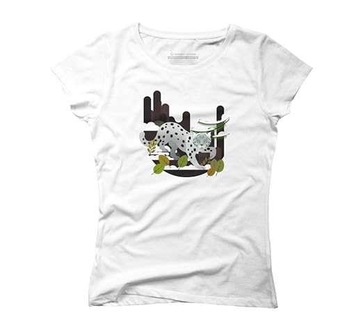 Cartoon snow leopard 100% Organic Ring-spun Combed Cotton