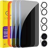PEHAEL for iPhone 16 Privacy Screen Protector+Camera Lens Protector | 3+3 Pack, Installation Frame, Cleaning kits, Anti-Spy Private, Anti-Scratch, 9H Tempered Glass, Case Friendly, [6.1 inch]