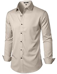 JEMITOP Men's Stretch Wrinkle Free Dress Shirts