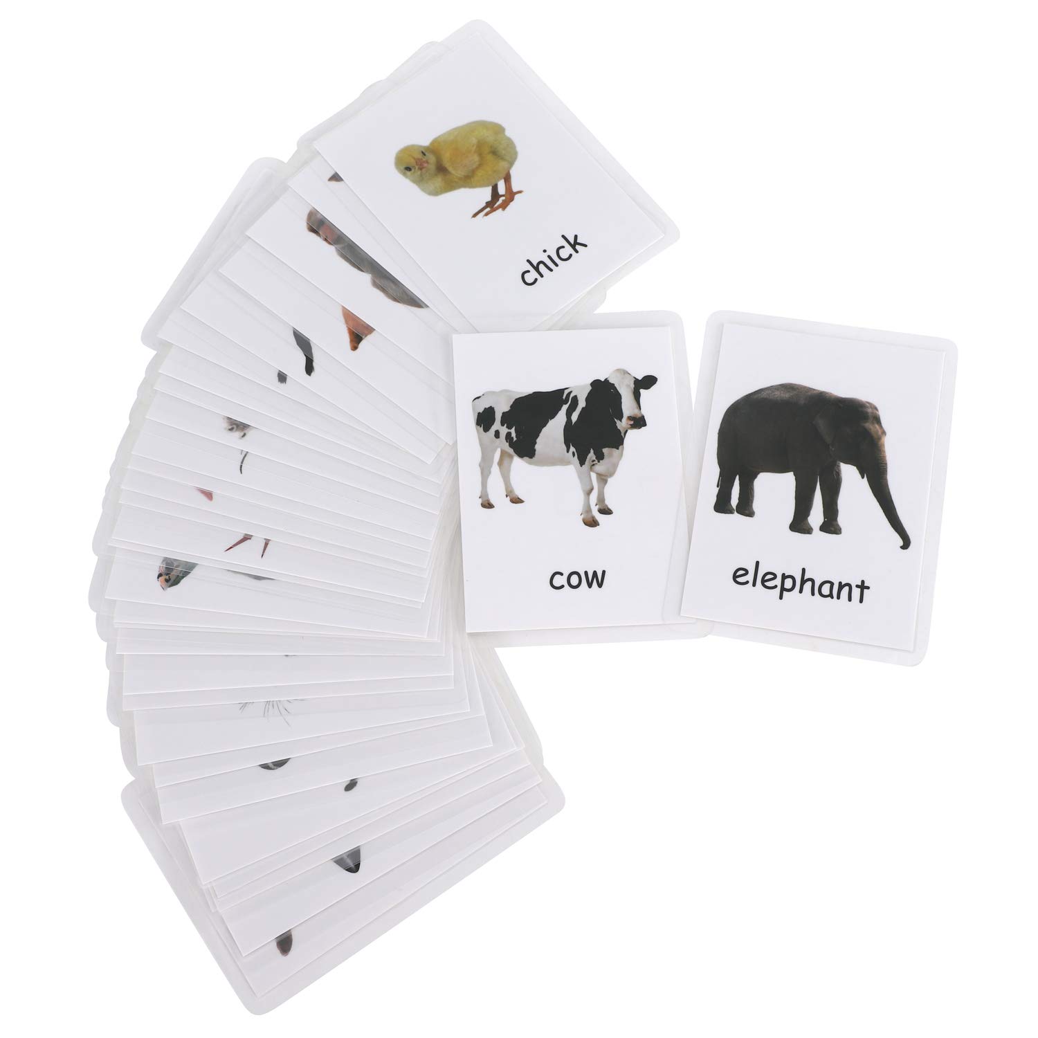 Preschool Flash Cards Set 24pcs/32pcs Animals & Transportation & National Flags Waterproof Learning Cognitive Early Educational Learning Cards