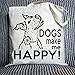 Dogs Make Me Happy Tote Bag - by Pet Studio Art