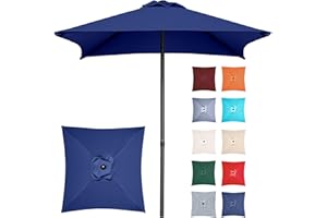 Trenovo 4.9 ft Patio Umbrella - Small Outdoor Table Umbrella with 4 Reinforced Ribs, UV Protection & Waterproof Pool Umbrella for Deck, Balcony, Garden, Lawn, Backyard, Market