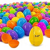 stargo 50 Pack - Plastic Easter Eggs Empty 3.2&rdquo; Large Plastic Eggs Fillable for Easter Egg Hunt, Easter Egg Basket, Party Favor, Surprise Egg. Set of Bright Multicolored Eggs