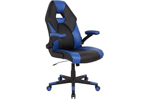 RS Gaming™ RGX Faux Leather High-Back Gaming Chair, Black/Blue, BIFMA Compliant