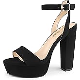 MERUMOTE Women's Fashion Platform Sandals Block Heels Wedding Summer Dress Shoes