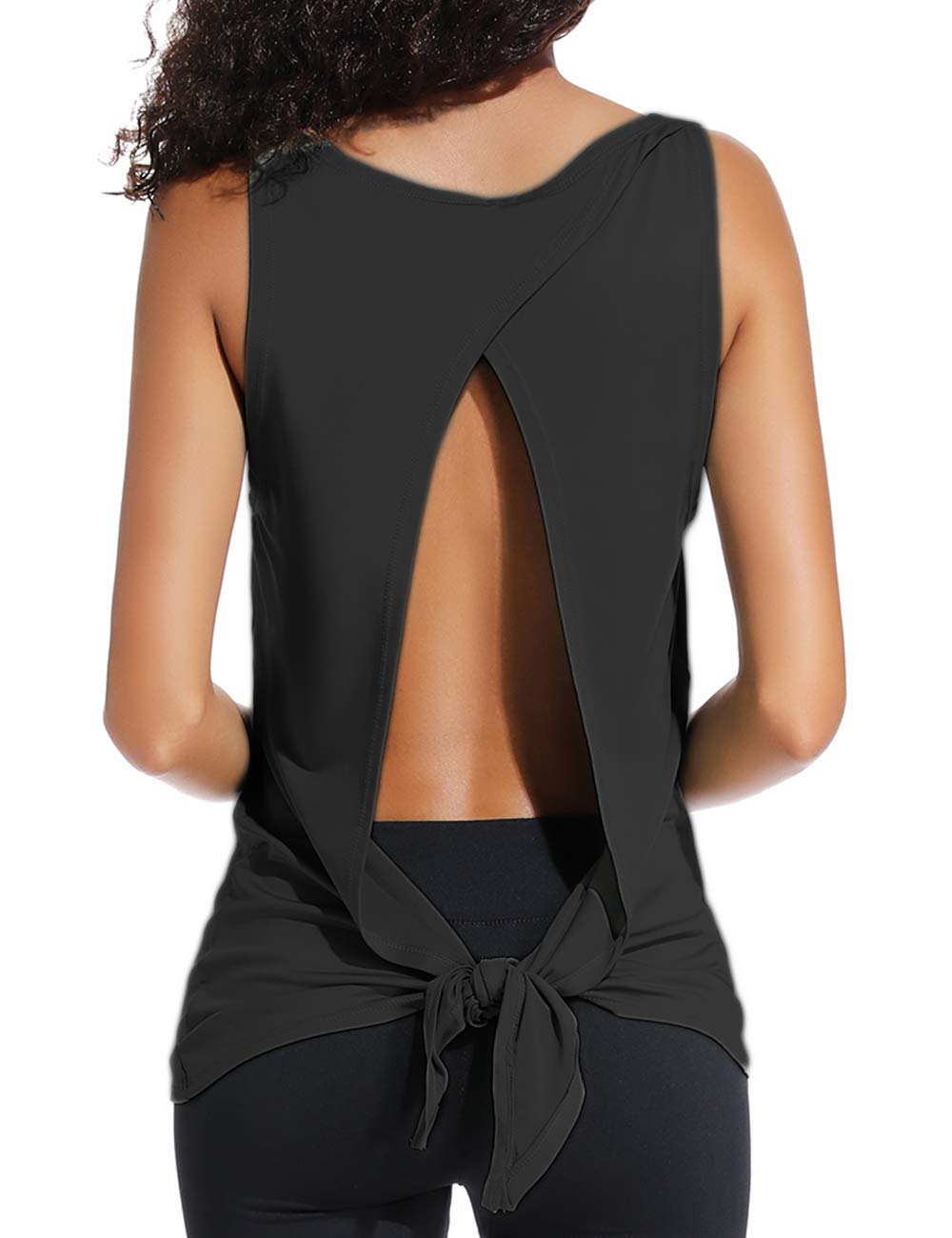 cut out back gym top