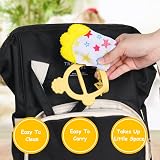 Vicloon Baby Teething Set 2Pcs Mittens Glove Toy Silicone Yellow 0-6M view 6