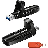 MOVE SPEED 1TB USB Drive, 570MB/S Read Speed External SSD with Dual Port Type C + USB 3.2 Portable SSD for iPhone 17/16/15 Series, Android, Mac, Windows