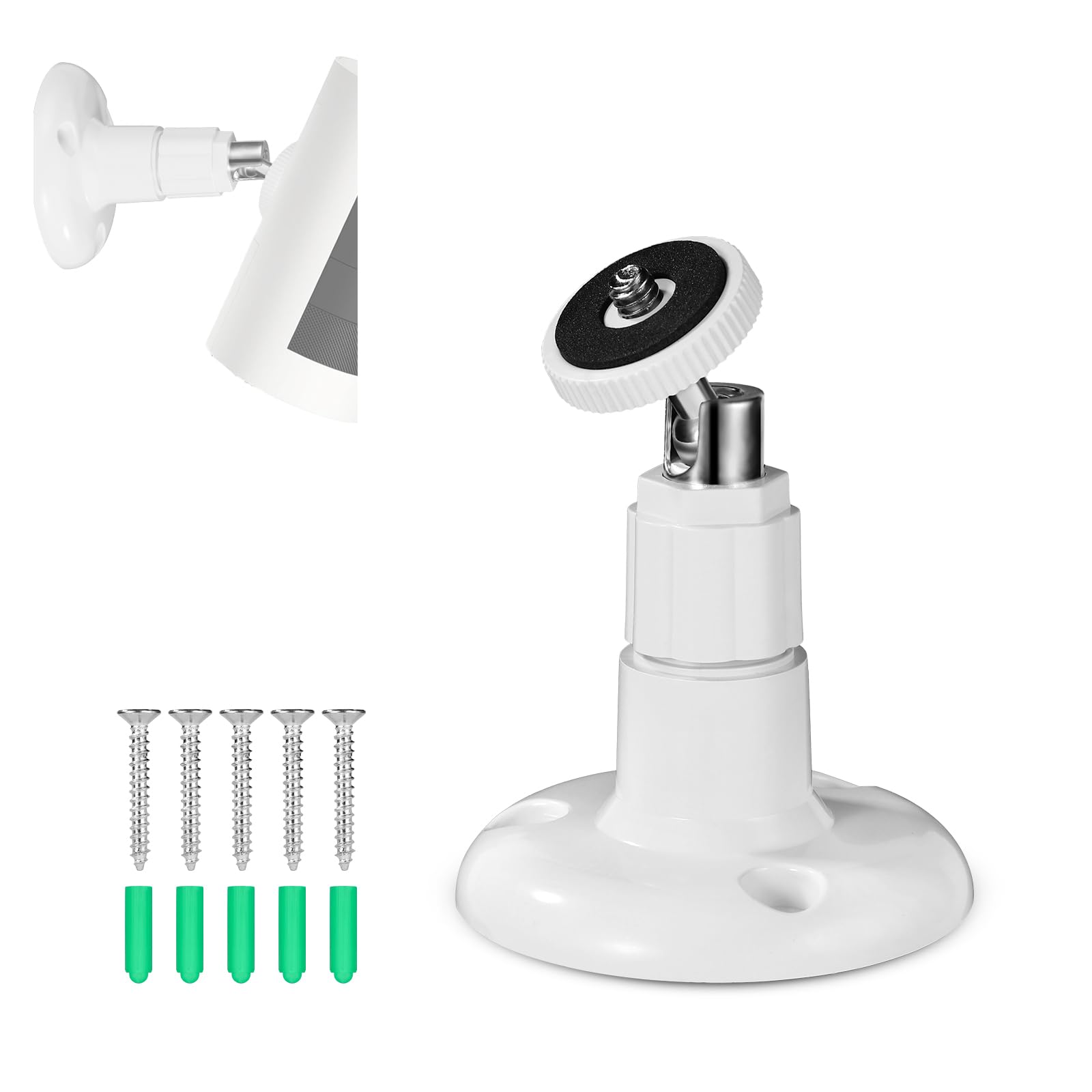 Security Camera Mount for Ring Stick Up Cam/Ring Indoor Cam, 360-Degree Adjustable Security Camera Wall Mount Bracket for Indoor Outdoor Ceiling Garden Rooftop (Camera Not Included)