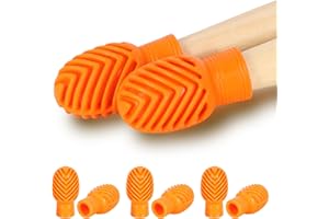 VANPHY 6 Pack Drumstick Dampeners for Silent Practice Drums Silicone Drumstick Tips Replace Your Drum Practice Pads & Protect Drumsticks Reduce the Noise of the Drumsticks Hitting the Drum Surface（Orange）