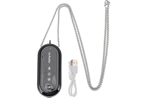 BONKZEBU Collier purificateur d'air personnel rechargeable portable à ions négatifs pour l'extérieur, les voyages, l'intérieu