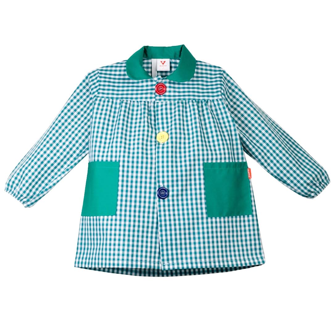 KLOTTZ Children's painting apron for nursery. - Green - Small