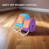 H&S Yoga Straps 1.85m & 2.45m Set Cotton Belt Adjustable Blue view 7