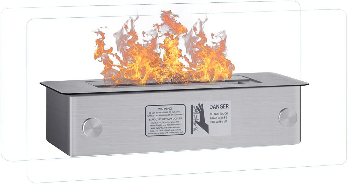Amazon Com Tangkula Ethanol Fireplace Portable Stainless Steel