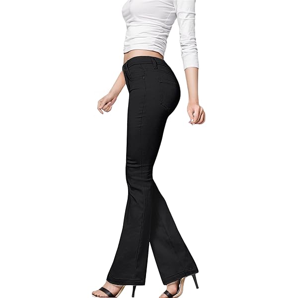 Hybrid & Company Women's Skinny Bootcut Stretch Pant