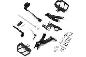 TOPRAMETAL TOPRAMETAL Standard Forward Control Mx Mini Footboards For Harley Softail Fit Street Bob Fxbb 114 Fxbbs Low Rider Fxlr 107 Fxlrs 117 2018-2024 BLACK