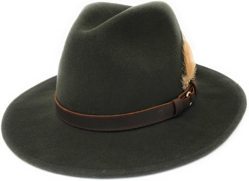 womens green fedora hat