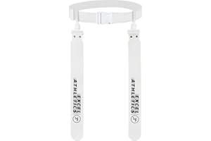 Excel Athletics Flag Football Set, Adjustable Flag Football Belts for Youth, Kids & Adults with 1 Belt & 2 Flags (White)