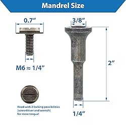 TJR© Mounting Mandrel for Cut-Off Wheels