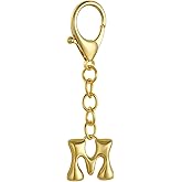 QILMILY Bubble Gold Letter Bag Charms for Women, Cute Initial Keychain for Handbags, Purse Charms Valentines Day Gifts