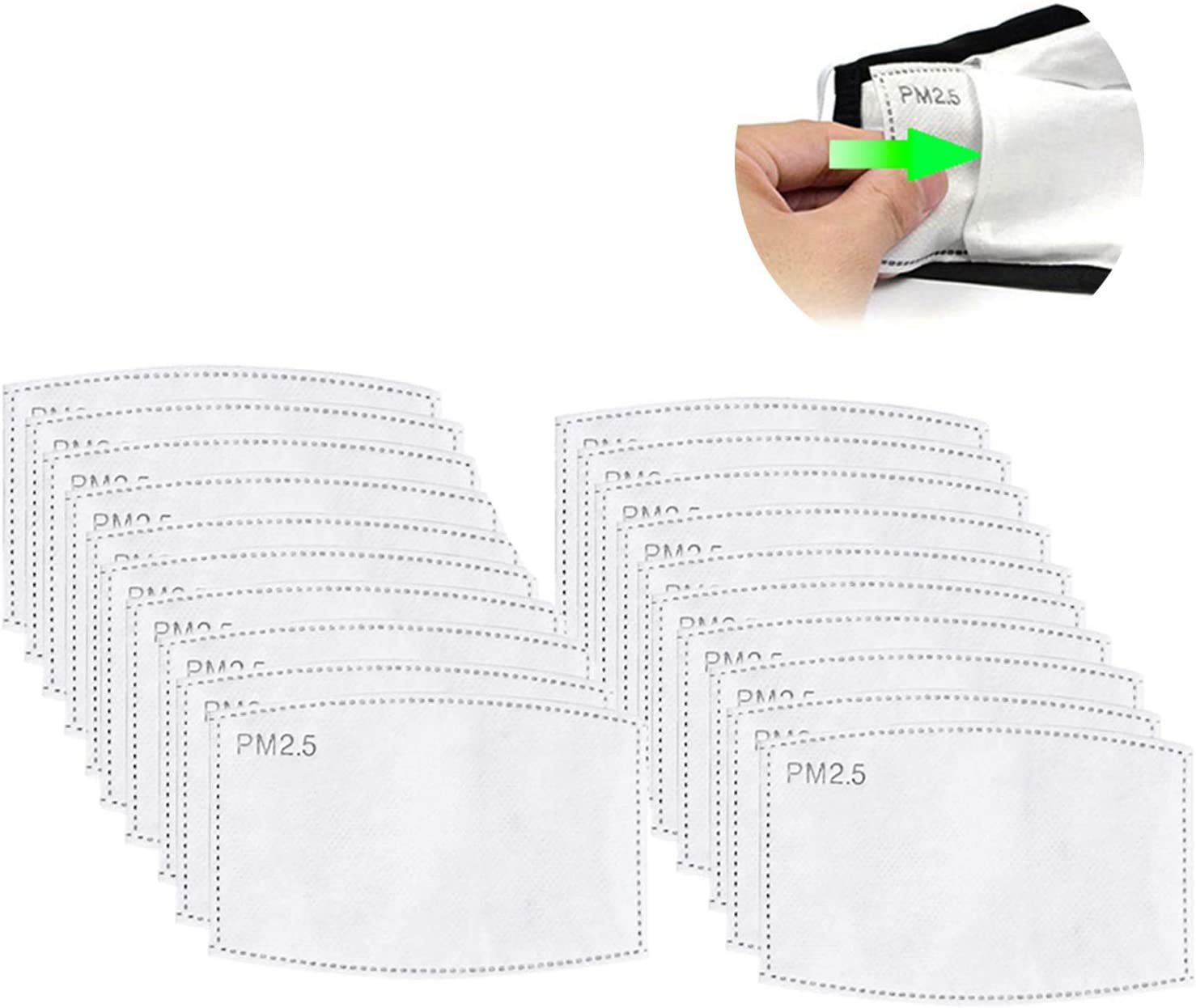 Masks filter carbon PM2.5 kids adult children PM 2.5 mask insert (Pack of 20)