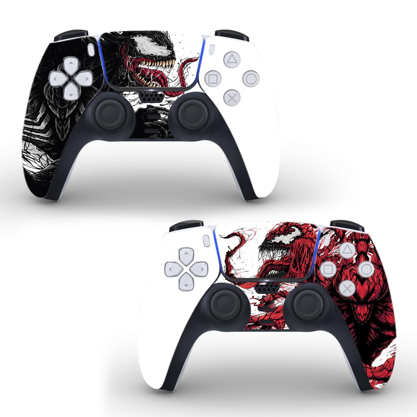 JOCHUI Skin Covers Vinyl Stickers Cover Alien Monster Wrap Compatible with PS5 Controller Remote Hero (2 Pack)