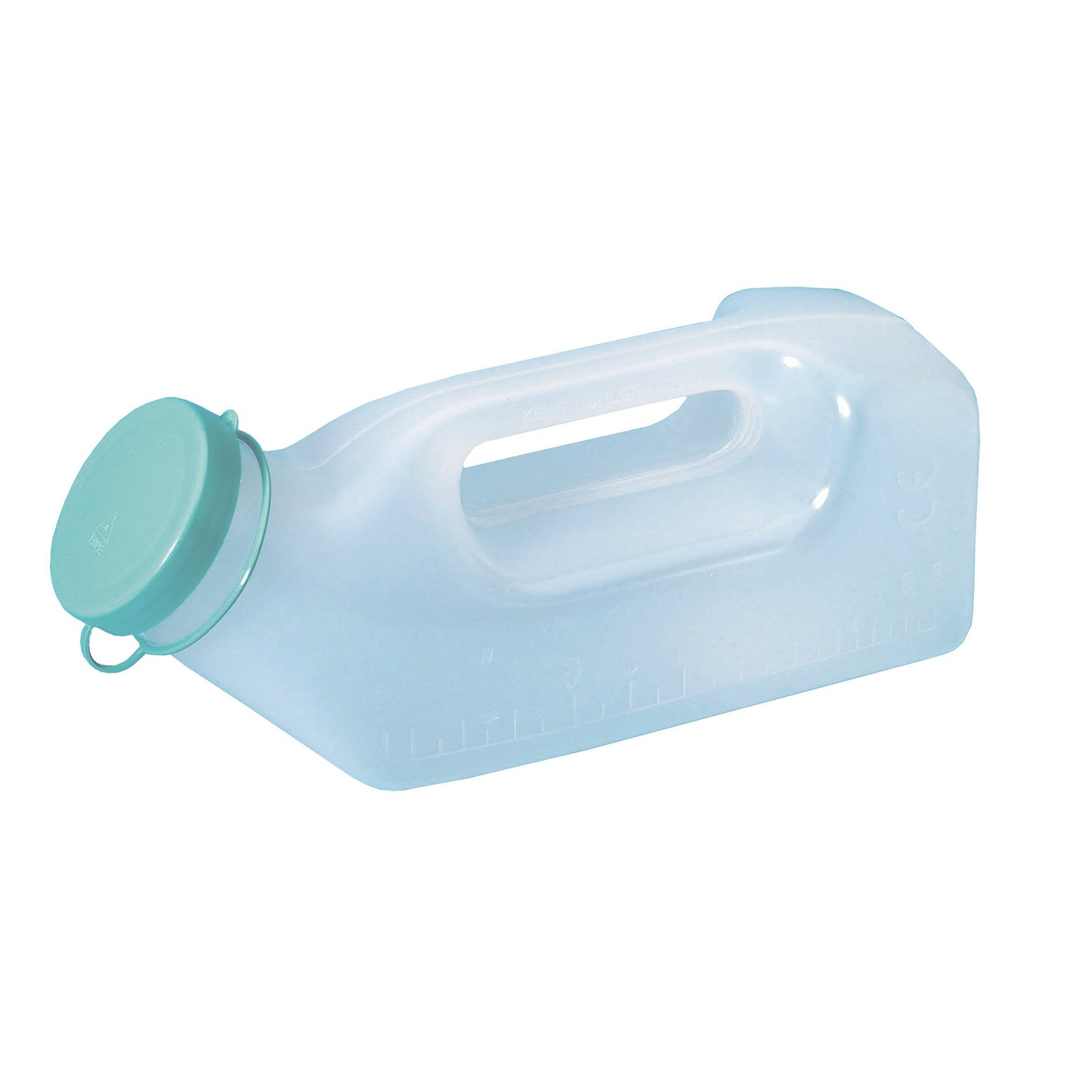 Homecraft Topper Male Urinal, Clear Bottle with Markings, Flat Bottom for Use in Bed or Chair, Snap-On Lid, For Home, Travel or Camping, Retail and Non-Retail Pack, (Eligible for VAT Relief in the UK)