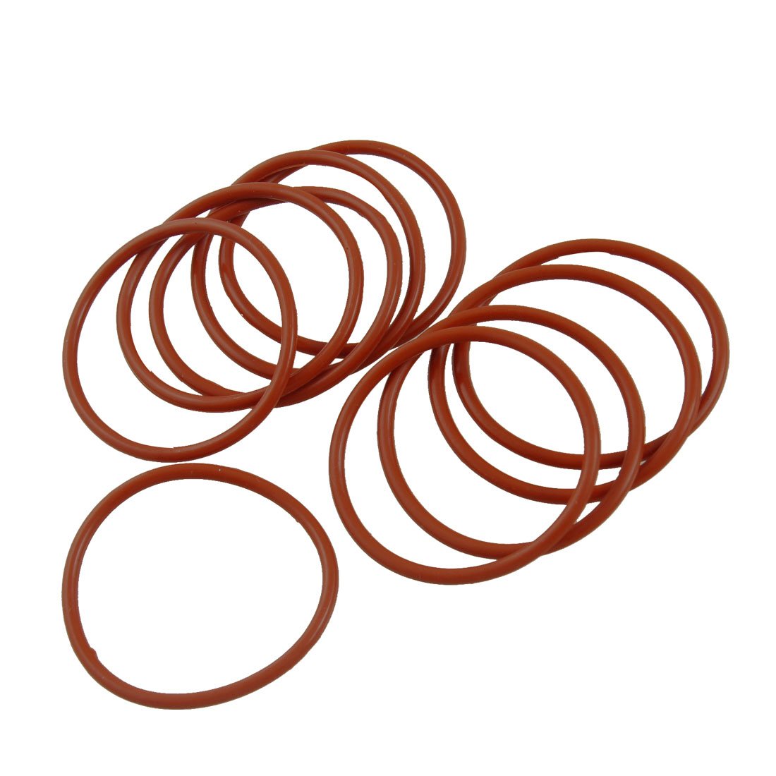 Sourcingmap 40mm x 2.5mm Silicone O Ring Oil Sealing Washers Grommets Red 10 Pcs