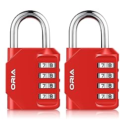 ORIA Combination Lock, 4 Digit Combination Padlock
