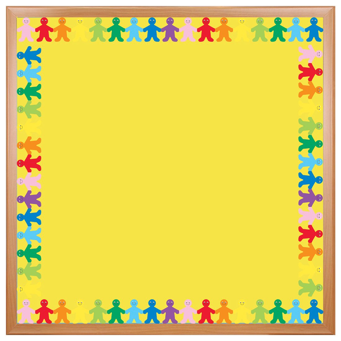 Hygloss Paper Classroom Die-Cut Borders 3-Inch x 36-Inch - Rainbow People