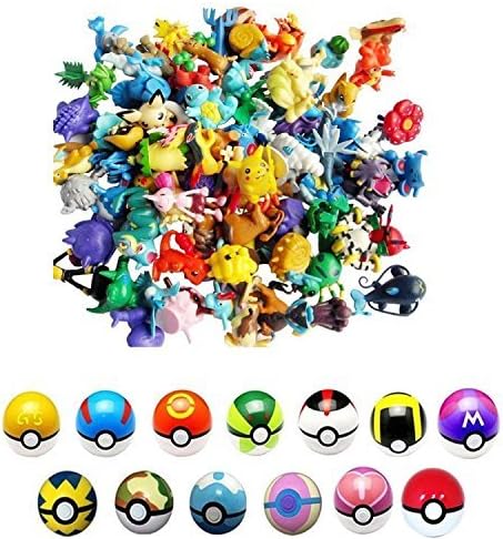 24 Figures - Mini Cake Topper Toys - Pikachu Guaranteed + Random Ball