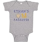 My 1st Passover Jewish Baby Bodysuit One Piece for First Pesach with Custom Name