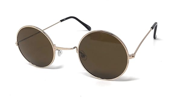 UltraByEasyPeasyStore Kleine Stil Erwachsene Retro Runde Sonnenbrille John Lennon Vintage Look Qualität UV400 Elton Brille He