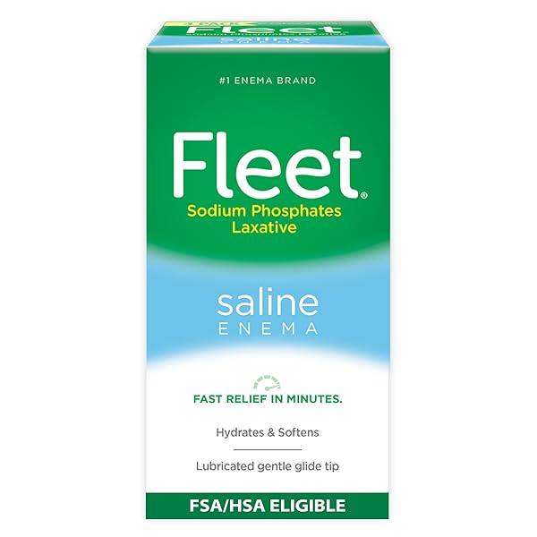 FLEET LAXATIVE SALINE ENEMAS FOR CONSTIPATION RELIEF FOR ADULTS, FAST AND EFFECTIVE, 4 BOTTLES PER PACK, 4.5 FL OZ EACH