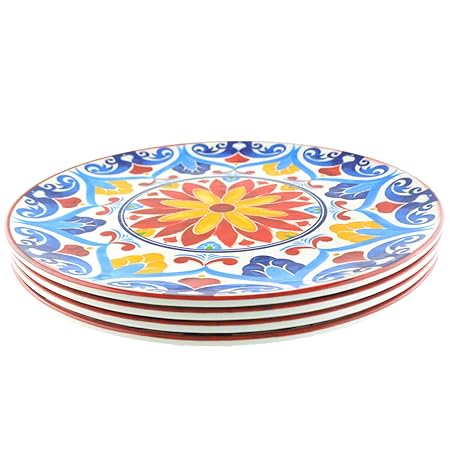 Juego de vajilla de melamina multicolor de Art Lacy: Amazon.es: Hogar