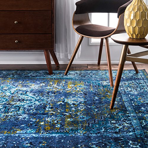 nuLOOM Reiko Vintage Persian Area Rug, 4' 4" x 6', Blue Pricepulse