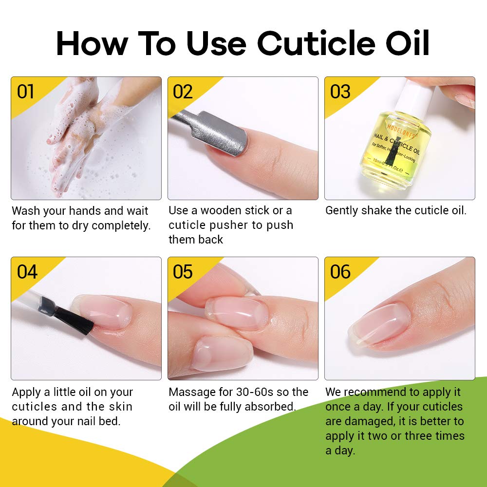 Cuticle Oil Cuticle Softener for Nail Care Cuticle Nail Polish Nail Oil for Acrylic nail/Gel Nail Polish/Poly Nail Gel Nail Salons and DIY Nail Art 15ML MODELONES: Beauty