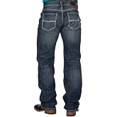 Rock and Roll Cowboy Mens N Double Barrel Relaxed Fit Straight Leg Jeans Denim 40x36